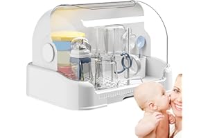 GWTDTOAD Egouttoir Biberon Bebe Avec Couvercle | Boîte De Rangement Pour Biberon | Rangement Stockage Avec Bac À Eau Amovible, Porte-biberon Etendoir À Biberons, Tétines, Tasses, Pièces De Pompe Et Accessoires