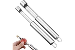 CAIKAILIOR 2 Pcs Apfelentkerner Apfelausstecher Edelstahl,14MM 19MM Ausstecher,Apfelstecher Kerngehäuse Fruit Cutter Edelstahlklinge,Obstentkerner Praktischer Ultrascharfer Zwetschgenentkerner,für Obst Entkernun