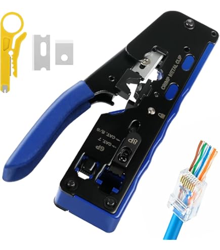 FGB 10Gbps RJ45-stekker CAT 7 CAT 6A, set van 10 netwerkstekkers, pass