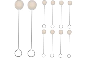 Operitacx Pinceau Rechampir Laine Avec Poignée Métallique 12.5 Cm Brosse Boule Pour Teinture Cuir Et Loisirs Créatifs