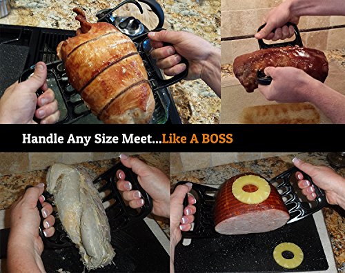 Kyerivs 1 Paar Pulled Pork Fleisch-Krallen Bärentatzen für Grill BBQ Fleischgabeln Truthahn - 7