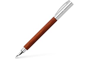 Faber-Castell Ambition 148181 Pióro Wieczne, Brązowy/Srebrny, Stalówka F