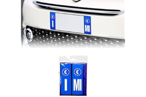 4R Quattroerre.it Adesivi Targa Auto Italia Europa Provincia Milano con Placchetta Rigida