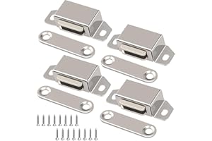 ESTEOPT Loqueteau magnétique avec clous, aimants pour portes d'armoire, fermeture magnétique pour placard, aimant pour porte d'armoire, aimant pour fermeture de porte, aimant pour porte d'armoire, aimants