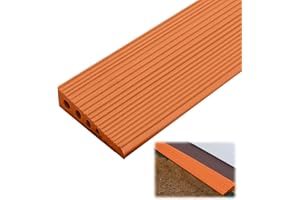 CHINGCOO Türschwellenrampe,Schwellenrampe,100CM*8CM*2CM Gummirampe Auffahrrampe,Türschwelle Rollstuhlrampe bis 800 kg Belastbar für Saugroboter, Rollstuhl, Kinderwagen, Rollator, e Scooter (Gelb Braun)