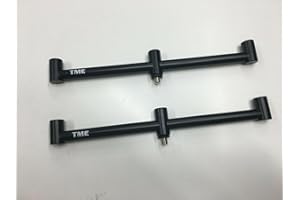 TMC 2 x 3 Rod Black Aluminium buzz bars. Length 30cm. Lightweight, standard threads. Choose 13mm or 16mm Diameter (13mm)