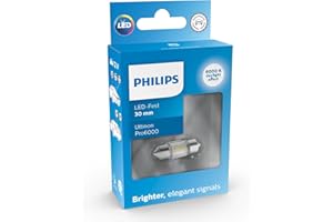 PHILIPS AUTOMOTIVE LIGHTING Philips Ultinon Pro6000 LED Festoon lampe de signalisation automobile (C5W), 6.000K, 30mm