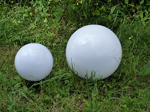 Aussenleuchte Gartenleuchte Gartenlampe Kugelleuchte im 2er Set (20+30cm) Marlon, Kugellampe mit Erdspieß, E27, Dekoration - 3