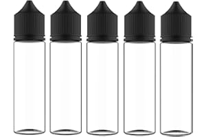 Chubby Gorilla V3 butelka na e-liquid - przezroczysta butelka z czarną pokrywką, 5 x 60 ml