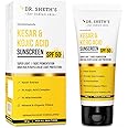 Dr. Sheth's Kesar & Kojic Acid Sunscreen | SPF 50+ PA++++ | Pigmentation-Free Skin | High UVA/B, Blue Light Protection | No White Cast & Lightweight | Non Sticky | All Skin Types |For Men & Women|30g