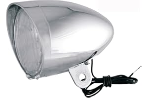 ONOGAL 3511 Phare avant pour vélo avec ampoule à dynamo Chromé