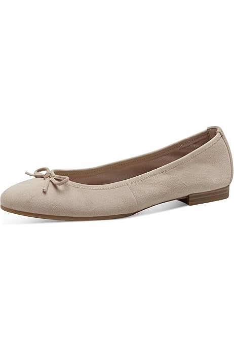 Tamaris Damen Ballerina - Elegante Flats Aus Leder
