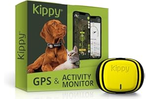 Kippy EVO | GPS per Cani - Localizzatore per Cani e Gatti Impermeabile con GPS per collare - Tracker di Attività e Salute del tuo Cane, con Recinto Digitale e Notifiche - Colore Giallo Fluo