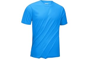 KEFITEVD UV Schutz Shirt Herren Kurzarm Schnelltrocknend Rashguard Leicht Atmungsaktiv Laufshirt Outdoor Funktionsshirt Männer Sport Oberteil