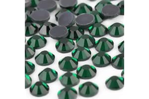 BEADSLAND Crystal Hotfix Rhinestone,Machine Cut Stone 1440pcs/pkg (Emerald,SS10,3mm)