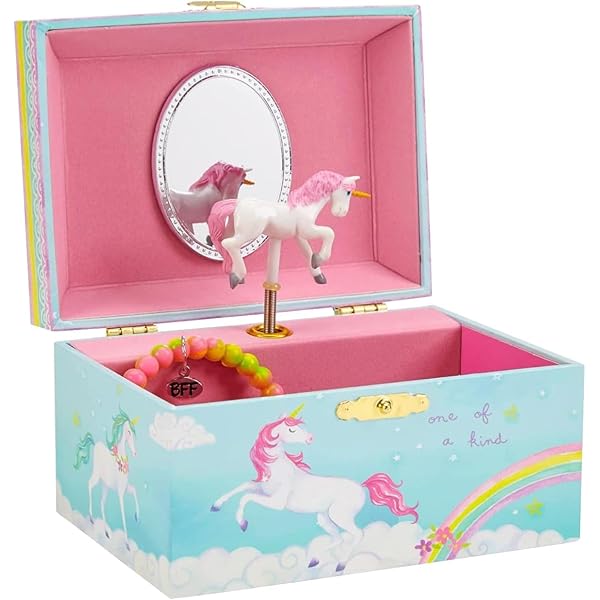 ULTECHNOVO Einhorn Schmuckset Für Mädchen - Bunte Holzperlen Halskette & Armband