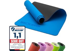 ‎NEOLYMP NEOLYMP Yogamatte rutschfest mit Tragegurt und Übungen - leichte Yogamatte dünn, umweltfreundliche Gymnastikmatte, Sportmatte, Turnmatte, Yoga Starter-Set