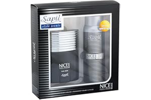Sapil Nice Feelings Black Gift Set for Men – Bold Eau de Toilette 100ml & Dynamic Deodorant Spray 150ml for the Stylish, Charismatic Man