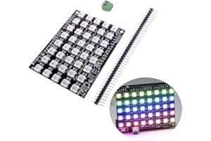 Sparkleiot 40 RGB LED WS2812 Pixel Matrix Shield für Arduino UNO R3 – wasserdichte 5050-LEDs mit 16,7 Mio. Farben, 400Hz Refresh Rate & Raspberry Pi Kompatibilität