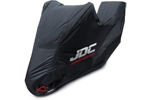 JDC Pokrowiec Motocyklowy w 100% Wodoodporny - (Bardzo Wytrzymały, Miękka Podszewka, Panele Odporne na Ciepło, Klejone Szwy) – Ultimate Heavy Duty - XL Tall Top Box