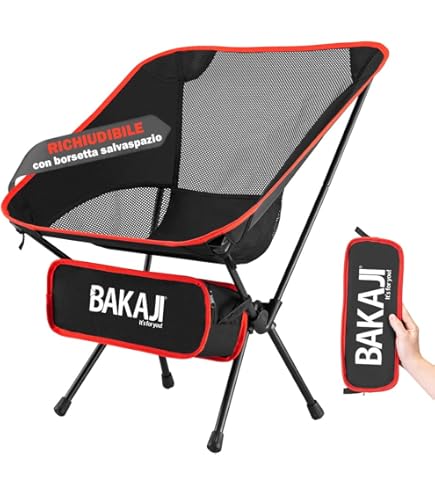 Sgabello Pieghevole Portatile - Leggero, Per Esterno, Campeggio, Spiaggia, Peso Max 80kg - Foto 10