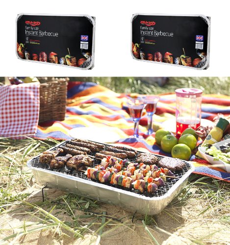 2 X Größe der Familie Bar-Be-Quick-Quick Grill-Packs Jede Packung Feeds zu 10 Personen beste Weltmarktführer…