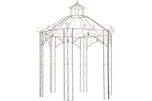 vidaXL Pavillon de Jardin Arche à Rosiers Arches de Jardin Support pour Plantes Grimpantes Arceau de Jardin Terrasse Patio Extérieur 3 m Fer