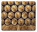 Produktbild Man Cave Mouse Pad, Wall of Wooden Seem Barrels Cellar Storage Winery Style Rum Container Stack Gaming Mousepad Office Mouse Mat Broen Light Brown