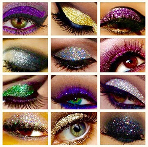 GLITTER EYES - METALLIC RED GLITTER POT BRUSH GLITTER FIX GEL GIFT BAG FULL INSTRUCTIONS GLAM EYESHADOW