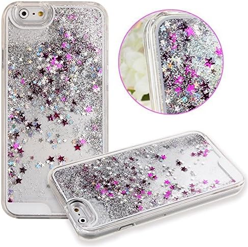 HotsaleUK iPhone 6Plus(5.5 inch) Cute Lovely Creative Design Free Flowing Dynamic Bling Glitter Star Drift Flow Sand Hard Back Case Cover Skin for Apple iPhone 6Plus(5.5 inch) iPhone 6+ , Come with a Stylus