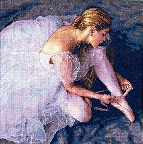 Dimensions, Kit per lavoro al punto croce con schema numerato, motivo: Ballerina, 36 x 36 cm