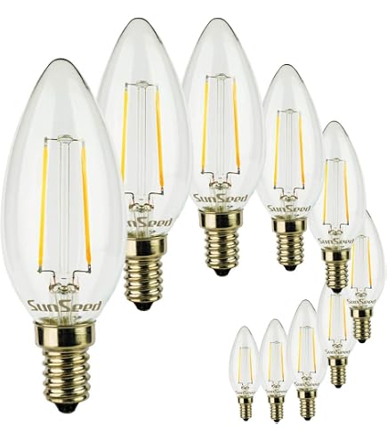 Lot De 10 Ampoules Bougie E14 25W - Verre Mat - Forme Cœur - Marque Bellight