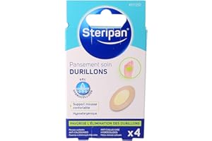 STERIPAN FOOTCARE - Steripan Soin Durillons Hydrocolloïde x 4 – Elimine Les Durillons En Douceur – Résistants A L’Eau