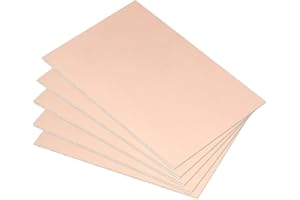 PATIKIL FR4 Doble Lado Cobre Revestido, 5 Paquete 100 x 70 x 0,8mm PCB Laminado Circuito Placa para Industria Soldadura Mantenimiento Bricolaje