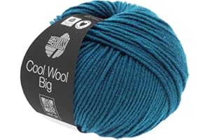 LANA GROSSA Cool Wool Big | Extrafeine Merinowolle waschmaschinenfest und filzfrei | Handstrickgarn aus 100% Schurwolle (Merino) | 50g Wolle zum Stricken & Häkeln | 120m Garn FB 979