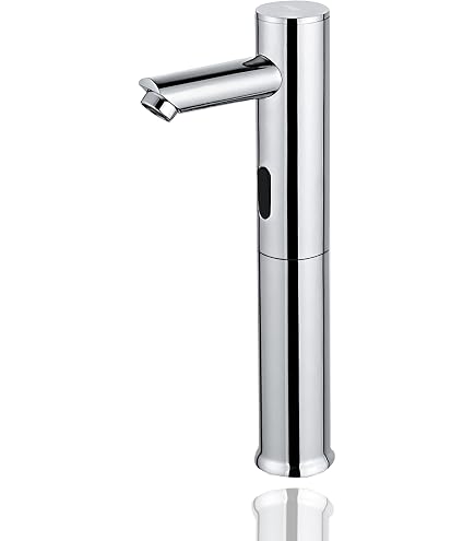 Rubinetto Bagno Con Sensore A Infrarossi | Miscelatore Touchless 32 Cm | Batteria E Antibatterico | Solo Acqua Fredda