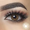 FreshGo Contact Lenses Unisex Cosmetic Big Eye Circle coloured Contacts Lenses 12 month(Yearly) Clear Lens For Eyes,Pack of 2 pcs (Azul 2)