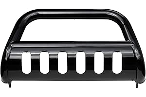 HANSEN STYLING PARTS Schwarze Frontschutzbügel ø 75mm mit Unterfahrschutz - Nicht passend für das Modell Laramie~