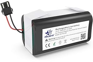 melasta 14,4 V 2600 mAh Li-Ionen Ersatz Akku für Tesvor X500, Eufy RoboVac 11, 11S, 11S MAX, 30, 30C, 30C Max, 12, 15C, 15C MAX, 15T, 35C, DEEBOT N79S N79 DN622,Conga Excellence 990 950 1090
