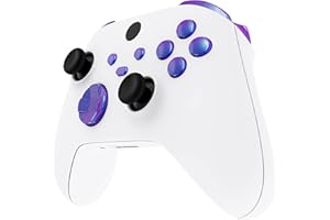 eXtremeRate Tasti Ricambio per Xbox Series X S Controller Trigger LB RB LT RT Bumper Grilletti D-pad Pulsante ABXY per Xbox Core Joystick(Senza Lettere)