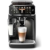 Philips 5400 Series Macchina da Caffè Automatica - Montalatte LatteGo, 12 Bevande, Display Intuitivo, 4 Profili Utente, Nero 