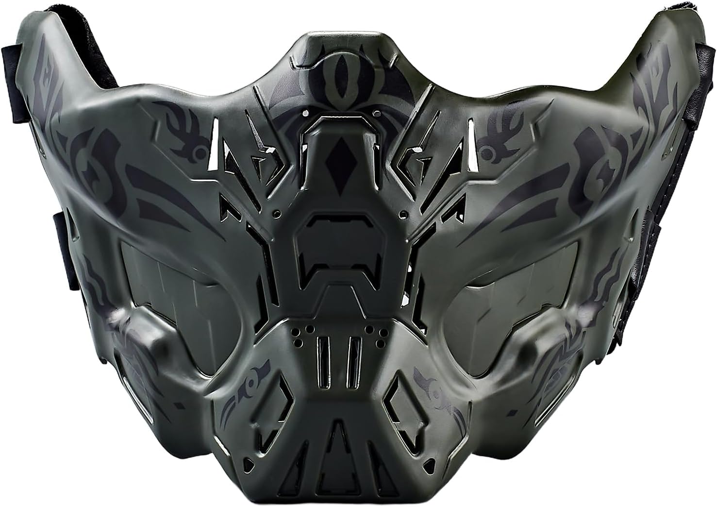 Lishuyeh Máscara de media cara para airsoft, máscara de protección táctica creativa, máscara de paintball, antiempañamiento para Halloween, cosplay, accesorios de película, paintball, CS, caza