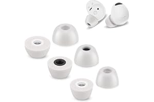 XIXKOLYU® 3 pary końcówek z pianki z pamięcią kształtu, kompatybilne z Samsung Galaxy Buds 2 Pro, bez bólu dzięki silikonowym zatyczkom do uszu, antypoślizgowe, wymienne zatyczki do uszu, rozmiary