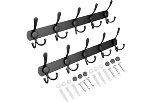 Appendiabiti Da Parete In Acciaio Inox 304 – 12 Ganci, Nichel Spazzolato, Installazione Adesiva O A Vite, Portata 8,2 Kg