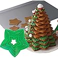 Crethink Christmas Star Cookie Tree Cutter Set -10pc Star Cookie Cutters Xmas Decoration Fondant Donut Cookie Cutters kit for Christmas Tree Cookie Tower