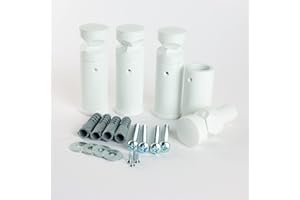 Companyblue White Brackets for Heated Towel Rail Radiators fits Curved or Flat Towel Warmers