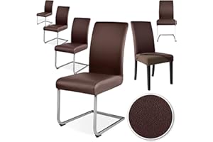 Alishomtll Stretch PU Chair Covers Set of 6 Faux Leather Chair Slipcovers Swing Chair Waterproof Washable Dining Room Chair Covers Chairs Protection for Kitchen Restaurant Hotel Wedding (Brown, 6pcs)