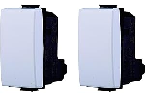 BRATEK Set 2 Desviador compatible con bticino matix, Desviador eléctrico compatible con Serie matix, Insertos eléctricos