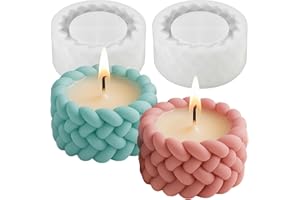 IBOPUXIU 2 Stampi in Silicone per Candele, Riutilizzabili Stampi per Candele, 3D Vasi di Fiori Stampi in Silicone per Cemento, Gesso, Resina Epossidica, Sapone, Cioccolato, Aromaterapia