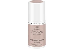 ‎ALESSANDRO alessandro Striplac Peel or Soak -VEGAN- SHIMMER SHOWER, LED-Nagellack in schimmernden Beige-Rosa, Für perfekte Nägel in 15 Minuten, 8 ml